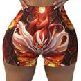thumbnail image 2 of Fotbe Red Leaf Flame Fox Shorts Sin Costuras – Shorts Deportivos de Cintura Alta para Mujer, Elásticos para Gimnasio, Yoga, Running o Ciclismo-X-Large, 2 of 8