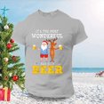 thumbnail image 5 of Wyzesi Red T Shirts Men Summer Male Christmas In July Graphic Plus Size T Shirt Print Solid Color Crew Neck Short Sleeve Top Custom T Shirts Front and Back Long Sleeve, 5 of 5