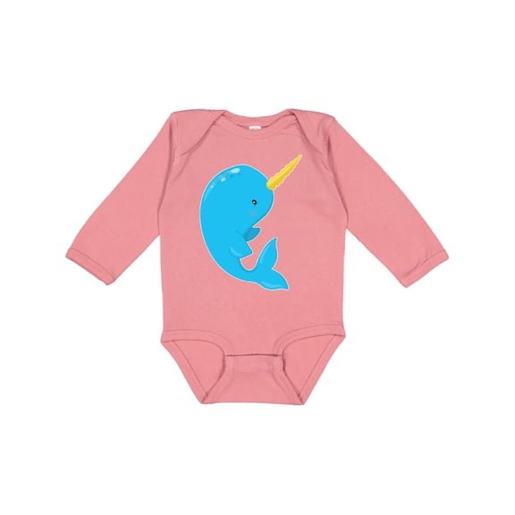 Inktastic Narwhal Boys or Girls Long Sleeve Baby Bodysuit