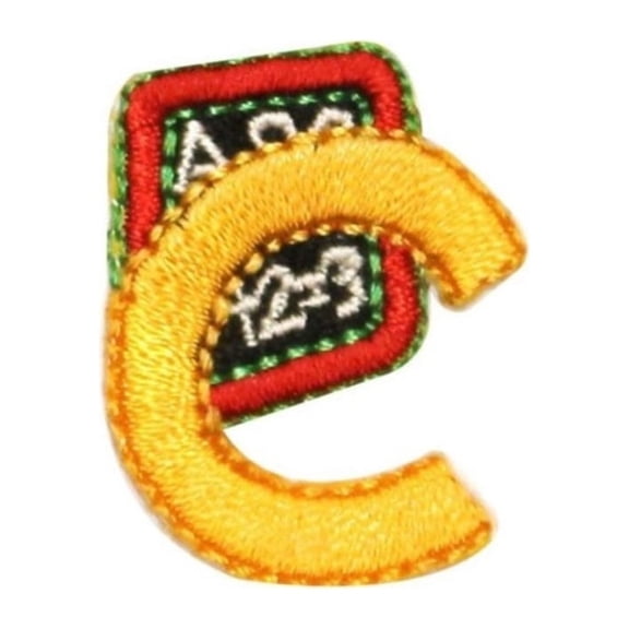 ID 0994B Small Letter C Reading Patch School Grade Embroidered Iron On Applique