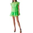 thumbnail image 2 of Sunloudy Vestido Corto Femenino, Color Sólido Cuello Redondo Manga Volante Con Volantes Traje De Verano Suelto De Una Pieza, S/M/L Sunloudy  moda, 2 of 5