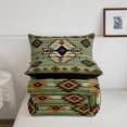 thumbnail image 5 of jejeloiu Serene Tribal Twin Comforter Sets,Calm Print Bedding Set For Boys,Green Blue,Black Reversible,2pcs,1 Comforter and 1 Pillowcase, 5 of 7
