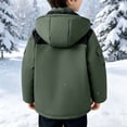 thumbnail image 5 of ITSAME Boys Hooded Parka Coat (3-12) Long Sleeve Mid Length Thermal Winter Outerwear with Flap Pockets Size 11, 5 of 9