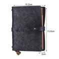 thumbnail image 3 of Leather Vintage Embossed Pattern Travel Journal Notebook Lined Blank Grid Paper Diary Refillable Notepad Gift for Men & Women Sketching Writing, 3 of 7