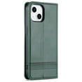 thumbnail image 3 of SaniMore for iPhone 14 6.1" PU Leather Case, Solid Color Magnetic Closure Flip Wallet Cover Built-in 3 Card Slots & Multi-Angle Kickstand Full Body Protective Shell, Darkgreen, 3 of 8