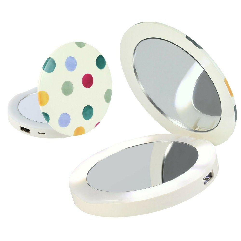 VQ Coco Lite Compact Mirror and Powerbank Portable Charger 3000 mAh w/ Daylight LED Vanity