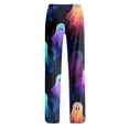 thumbnail image 5 of Halloween Pajamas Women Pumpkin Ghost Stretchy Soft Lightweight Orange Pj Pants Halloween Outfits, 5 of 5