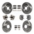 thumbnail image 1 of Transit Auto Front Rear Hub Bearings Assembly Disc Brake Rotors and Ceramic Pads Kit (10Pc) for Car 2017 Hyundai Elantra GT - Left Right Side (Driver Passenger) KBB-113441, 1 of 11