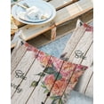 thumbnail image 2 of Spring Rose Flowers on Wood Plank Outdoor Pillow Covers Set of 2, Decorative Waterproof Throw Pillow Case, Watercolor Floral Cotton Linen Soft Cozy Cushion Pillowcases, 2 of 6