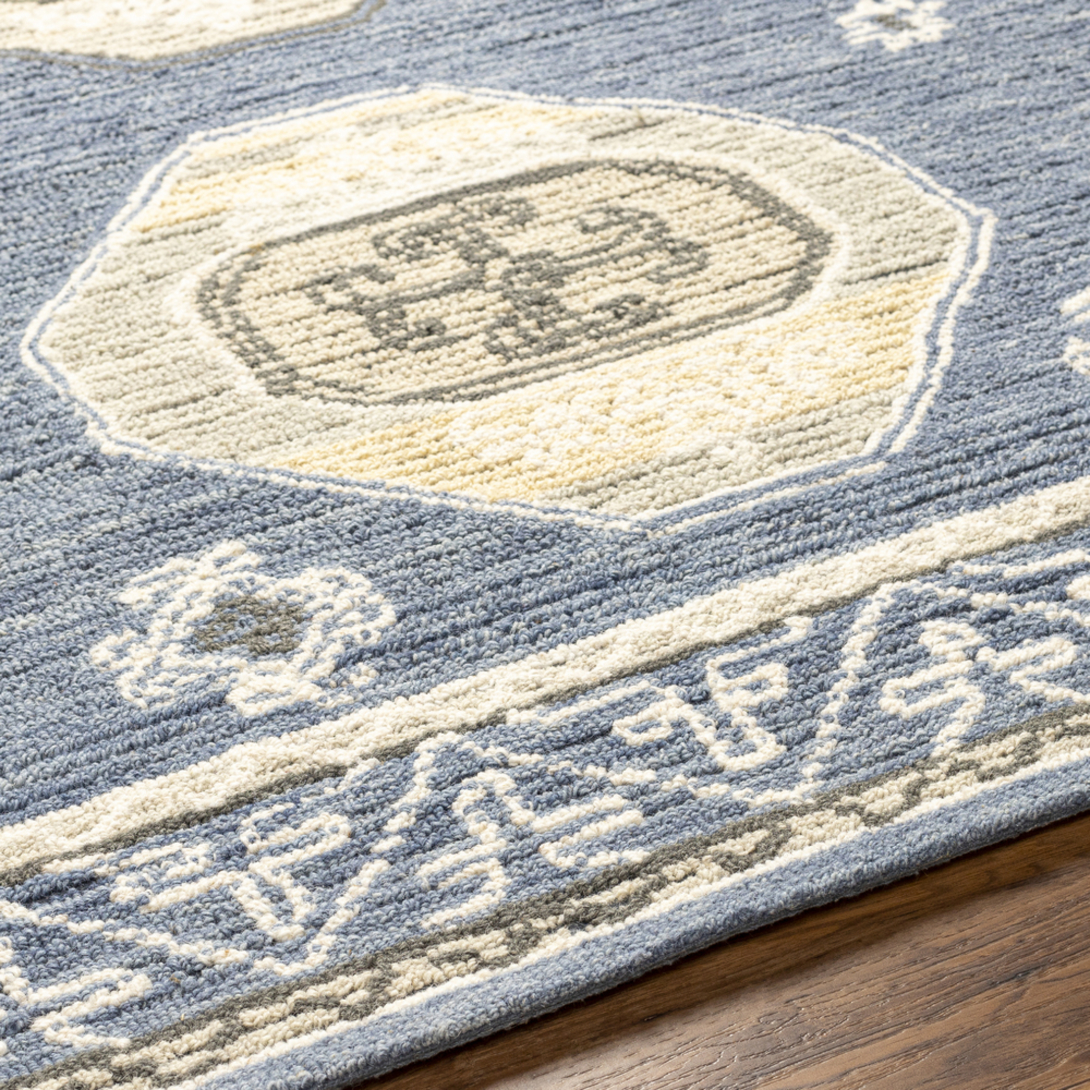 Livabliss Wool Rugs for Living Room, 2x3 Addyson Traditional Medium Gray Area Rug, Bedroom Dining Room Home Decor Handmade Carpet (2' x 3')