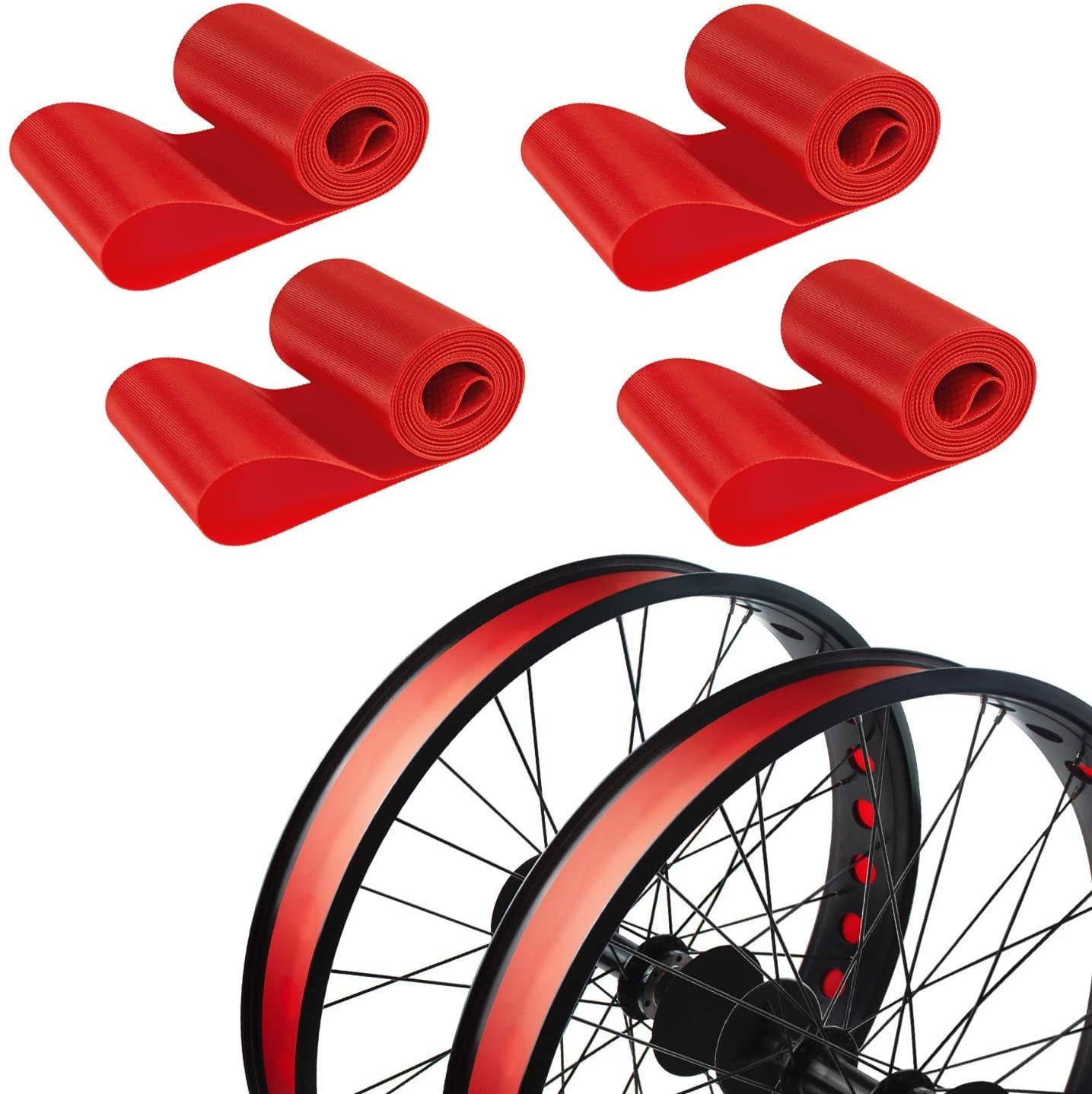 New Red Rim Liner Pad Bike Inner Tube Bicycle Tire Liner  Anti Puncture Tape 
