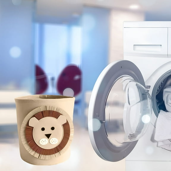 LAMIRO Large Round Laundry Hamper,Kids Toy Storage Basket,Baby Dirty Clothes Nursery Hamper for Boys and Girls,Bedroom,Bathroom,Gift Basket (yellow)