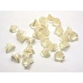 thumbnail image 5 of U8MO 100 Ivory Acrylic Pearl Lily Bell Flower Bead Cap Beads 12mm Sewing Bow Center, 5 of 9