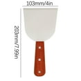 thumbnail image 2 of TIMIFIS Half Round Shovel Stainless Steel Wooden Handle Iron Frying Shovel Thickened Steak Shovel Cooking Shovel Semi-Circular Shovel Spatula Kitchen Gadgets, 2 of 2
