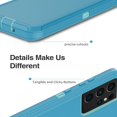 thumbnail image 6 of for Galaxy S21 Ultra 5G Case, Heavy Duty Protective Case with [3 Layers] Rugged Rubber Shockproof Protection Cover for Samsung Galaxy S21 Ultra(Blue/Azure), 6 of 12
