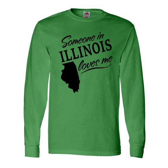 Inktastic Someone in Illinois Loves Me Long Sleeve T-Shirt