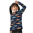 thumbnail image 5 of ITSAME Boys Hoodies, Fashion Print with Thumb Holes Sun Protection UPF50+ Spring Summer Outdoor Hooded Shirt Navy Size 11-12T, 5 of 6