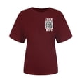 thumbnail image 4 of TSADFHJI Hauts pour Femmes Automne Nouveau T-Shirt à Deux Codes Mode Col Rond Manches Courtes m Rouge, 4 of 7