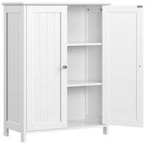 Alden Design Contemporary Storage Cabinet with 2 Doors and 2 Adjustable Shelves, White