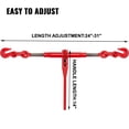 thumbnail image 6 of VEVOR Chain Binder 5/16in x 3/8in, Ratchet Load Binder 6600lbs Capacity, Ratchet Lever Binder w/ G70 Hooks, Adjustable Length, Ratchet Chain Binder for Tie Down, Hauling, Towing, 2-Pack in Red, 6 of 9