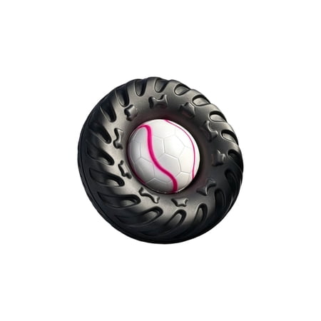 Interactive Colloid Chew Toy for Aggressive Chewers with Squeaker Tough Tire Design Cleans Teeth Floats on Water for Indoor Outdoor Fetch Play