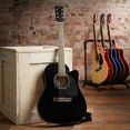 thumbnail image 7 of Jameson 41-Inch Full-Size Acoustic Electric Guitar with Thinline Cutaway Design, Black, 7 of 7