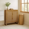 thumbnail image 2 of Teamson Home Hatteras Modern Cabinet, Storage with Rattan Doors & Adjustable Shelves, Solid Wood Frame, 2 of 11
