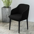 thumbnail image 5 of Chair Covers for Dining Chairs:Dining Chair Covers High Elastic Fabric and Anti-Wrinkle,forros para sillas de comedor,Chair Back Covers and Seat Covers for Chairs,Machine Washable,2Pcs (Black), 5 of 7