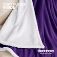 thumbnail image 2 of Deconovo Halloween Throws Sherpa Plush Blanket, 60x80 inch Purple, Machine Washable, Solid & Traditional, 2 of 7