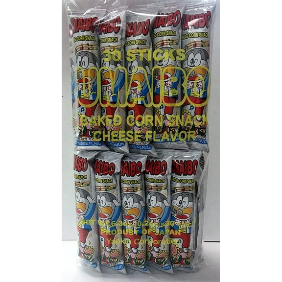 Umaibo, Japanese Popular Corn Snack food, Cheese Flavor; Pack of 30 Pieces