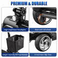 thumbnail image 3 of Flycity 24V 4 Wheel Mobility Scooter for Seniors, Foldable 30 Miles Long Range Electric Scooter with LED Lights and Basket, 20Ah Electric Powered Wheelchair Device for Adults, Black, 3 of 9