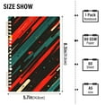 thumbnail image 2 of FORMRS 1-Subject Spiral Notebook 8" x 5" College Ruled 60 Refillable Sheet A5 Hard Cover, Green Stars Abstract, 2 of 7