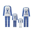 thumbnail image 3 of Family Matching Christmas Pajama Set Reindeer Tops Plaid Pants Sleepwear Outfits, 3 of 7