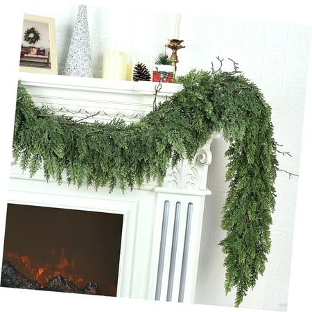 SKYSONIC Realistic Christmas Garland for Mantle 6FT Touch Thick/ Artificial Garlands Indoor Christmas Garland for Stairs Railing Table Xmas