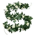 thumbnail image 2 of YOHAVEN Valentine’s Day Artificial Flower Vine 6.5FT Hanging Fake Rose Leaf Garland Wedding Arch Balcony Porch Doorway Stair Decoration Romantic Holiday Party Home Decor, 2 of 6