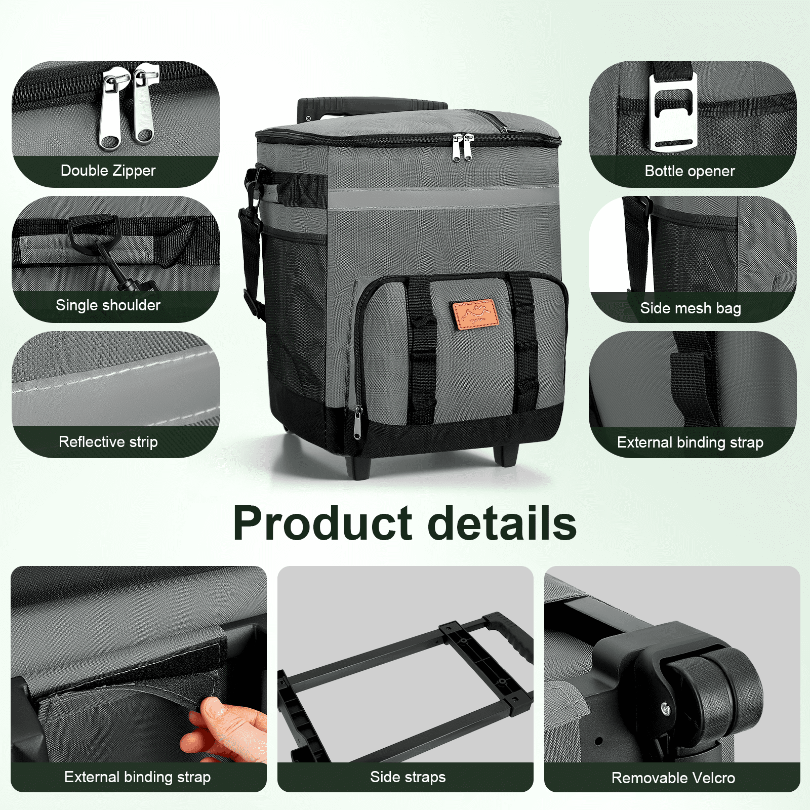 AMTPM Cool Bag 35L Insulated Cooler Bag Waterproof Picnic Thermal Bag For Camping, Travel, Grocery Shopping & Fishing