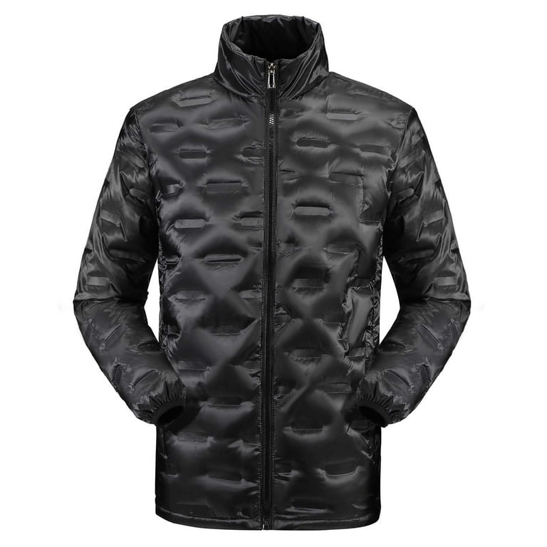 Men's One-piece Thick Stand Collar Leather Jacket Men's One-piece Thick Stand Collar Leather Jacket