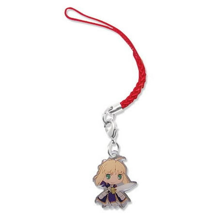 Cell Phone Charm - Fate/Stay Night - SD Saber Metal New ge17382