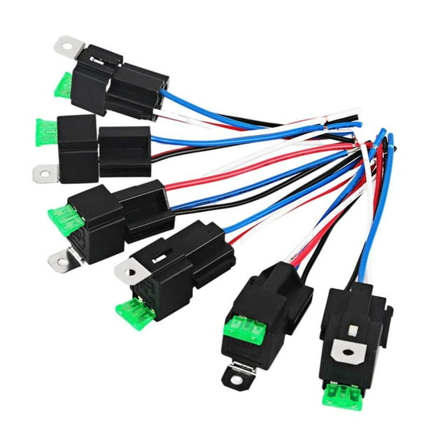 Juego de 6 piezas de repuesto para interruptor de relé de fusibles de 4 pines para vehículos automotrices. 24 V