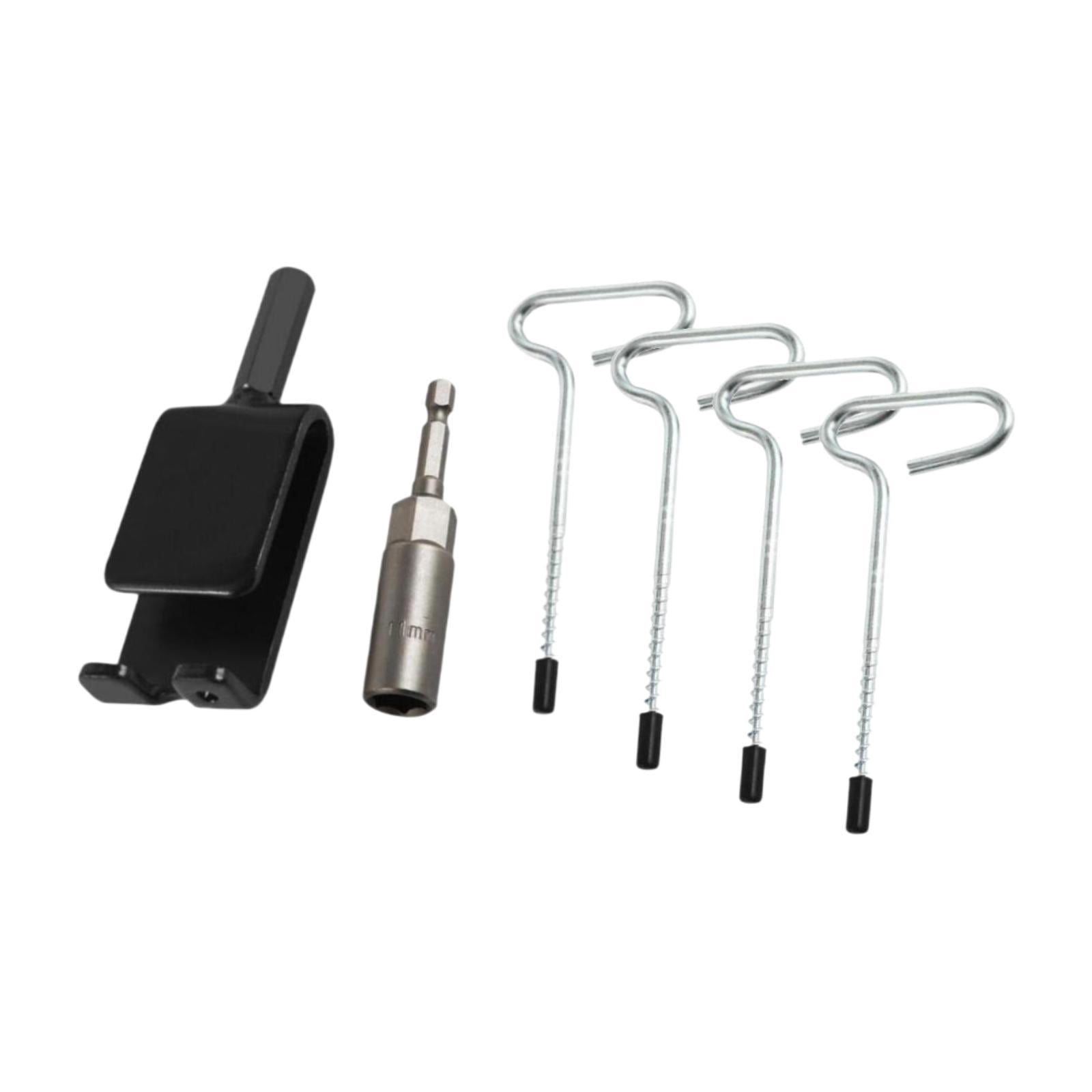 harayaa 4 Pieces Ice Fishing Anchors Ice Fishing Tent Stakes Ice Anchor Tool Ice Shelter
