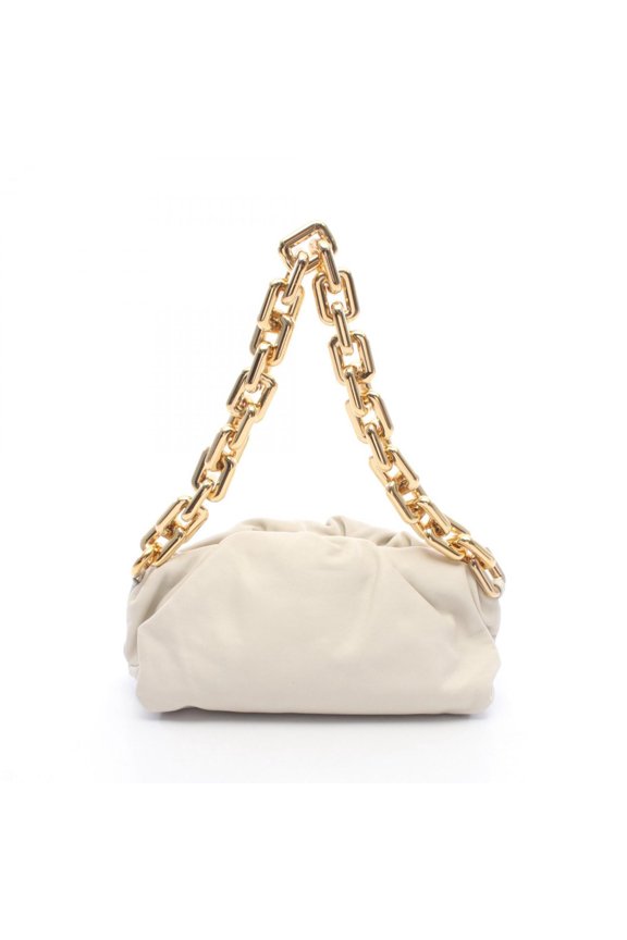Pre-Owned Bottega Veneta The Chain Handbag Pouch Shoulder Bag Leather Women's White 620230 VCP40