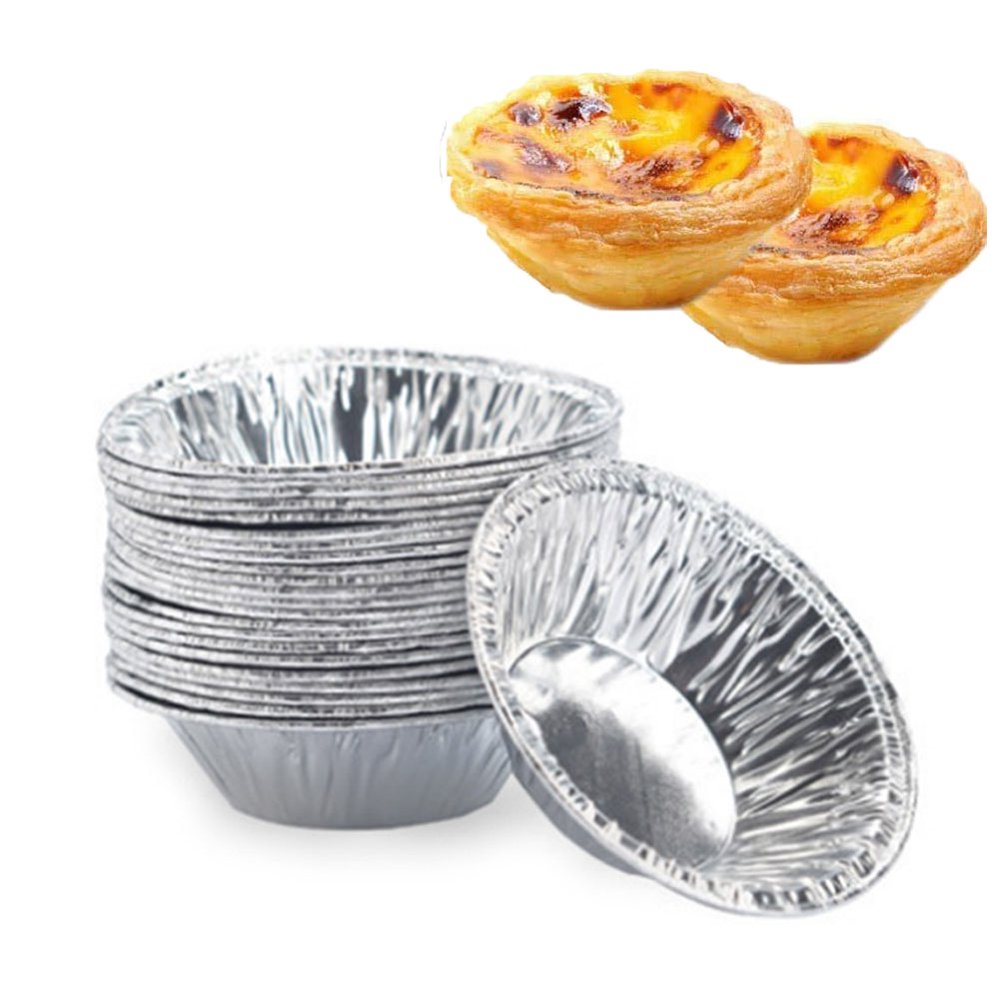 SPRING PARK 100Pcs Egg Tart Molds Tiny Pie Tartlets Dessert Mold Pans