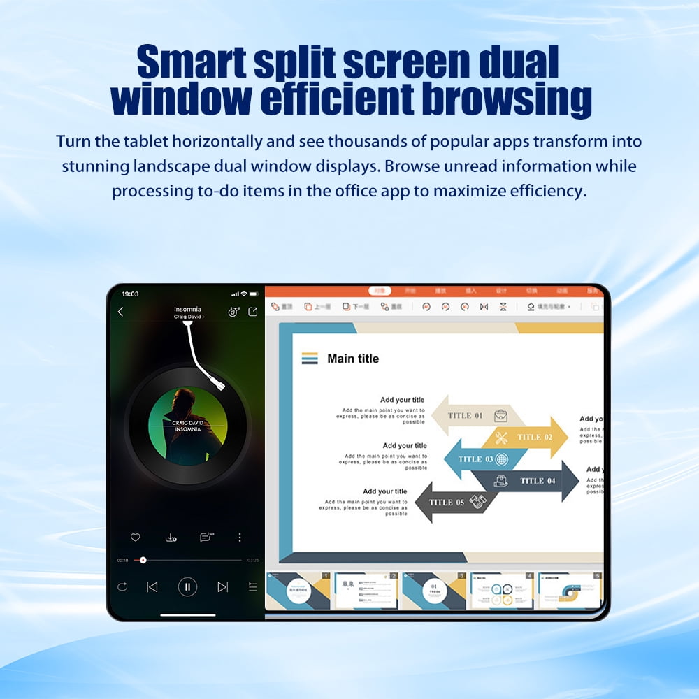 MDHAND Android 7 Tablet 10 Inch with 2GB RAM 32GB ROM, 2 in 1 Tablet with Keyboard Mouse Stylus Wifi, BT, White