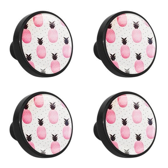 4 Pcs Pineapple Knobs for Kitchen Cabinet Cupboard Dresser Bookcase Drawer Pulls Handles Round Home Decor