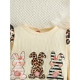 thumbnail image 4 of Jxzom Infant Baby Girl Easter Day Clothes Romper My 1st Easter Rabbit Printed Long Sleeve Jumpsuit With Bow Headband 0-18M, 4 of 7