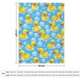 thumbnail image 2 of Rubber Ducks Bubbles Blue-1 Throw Blanket for Women, Men & Kids - Super Soft Plush Blanket Throw Fleece Blanket Animal Blanket, 2 of 7