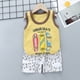 thumbnail image 5 of Children's Set Vest Set Boy Girl Clothes Casual Tracksuit Pure Cotton Clothing Summer Clothes Babies Kids Sports Outfit Kids Set, 5 of 6