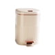 thumbnail image 5 of Contenedor de basura con pedal, bote de basura rectangular, bote de basura para baño Dorado Blanco 15L, 5 of 9