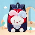 thumbnail image 2 of CUZIBR Cute 3D Plush Rabbit Toddler Backpack Lightweight Kids Backpack Adjustable Breathable Shoulder Straps Small Storage Daypack For Toddler Travel Daily School Bag, 2 of 4
