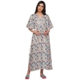 thumbnail image 1 of Moomaya Robe Kaftan d'Été pour Femmes en Coton à Boutons, Manches Kimono, Maternité, 1 of 5